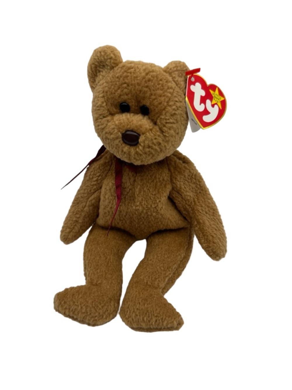 Ty Beanie Babies Curly Bear 1996 Original Plush w/ Tag Vintage Brown